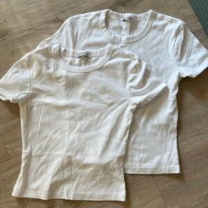 Zara White Short Sleeve Tee